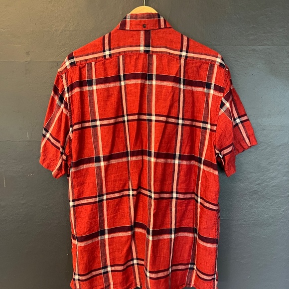 Taylor Stitch Short Sleeve Jack in Crimson Plaid - Picture 3 of 3